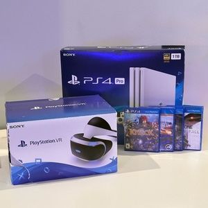 Playstation 4 Pro with Playstation VR and 4 games